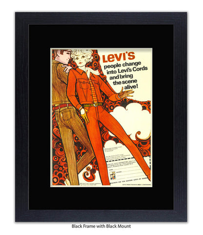 Levi's People change into levi's cords Art Print