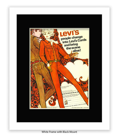 Levi's People change into levi's cords Art Print