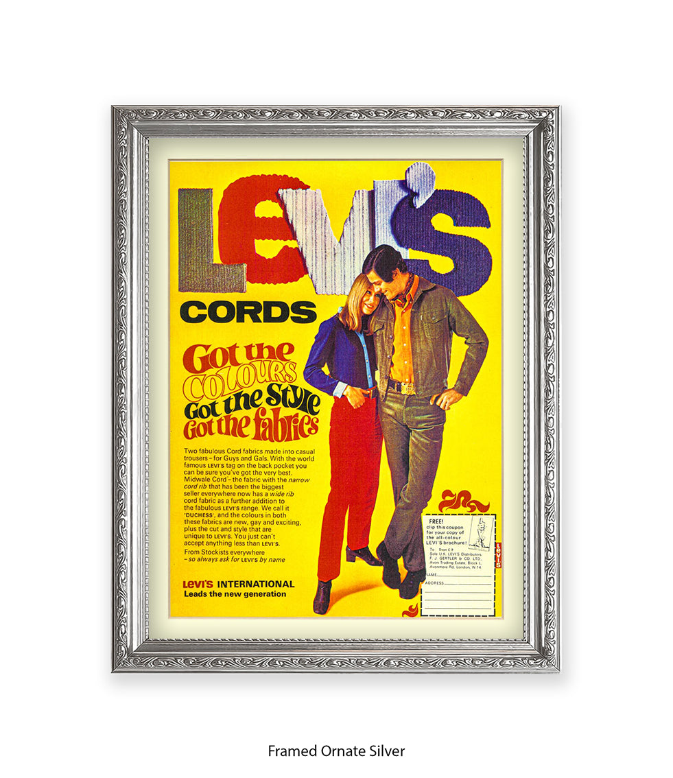 LeviÕs Cords Couple Got The Colours Art Print