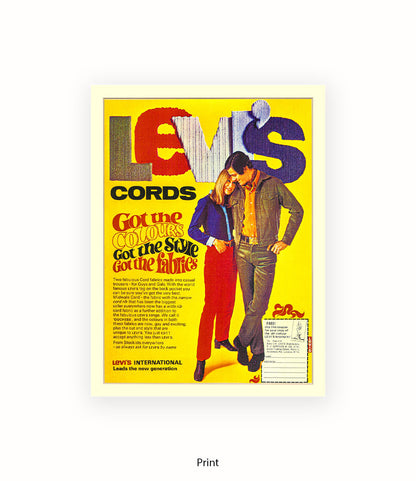 LeviÕs Cords Couple Got The Colours Art Print