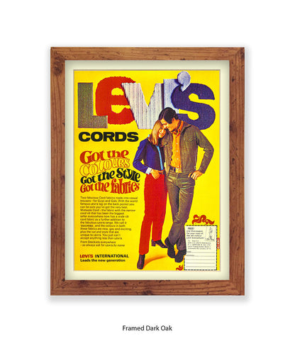 LeviÕs Cords Couple Got The Colours Art Print