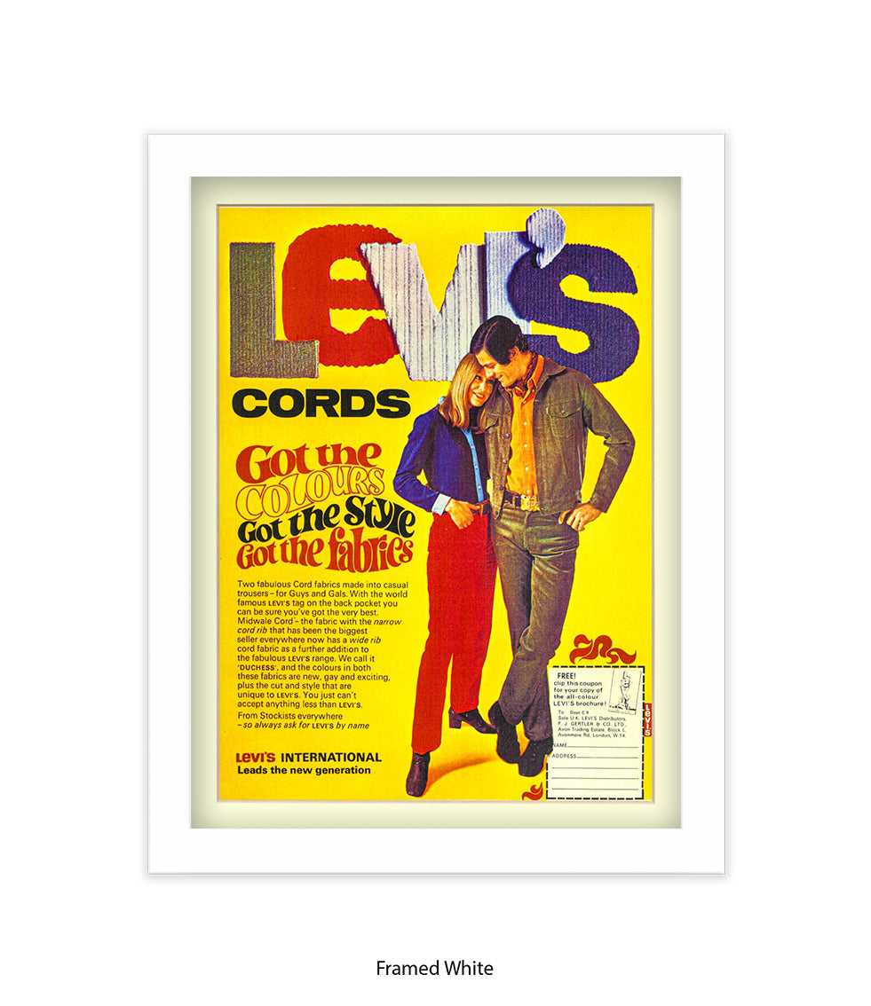 LeviÕs Cords Couple Got The Colours Art Print