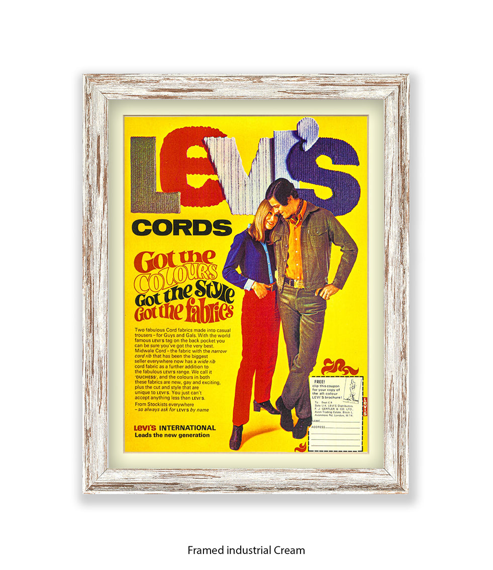 LeviÕs Cords Couple Got The Colours Art Print