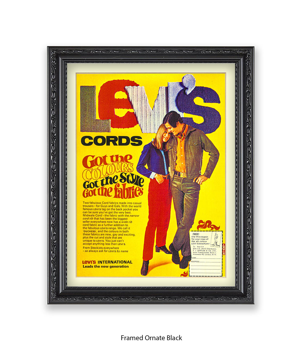 LeviÕs Cords Couple Got The Colours Art Print