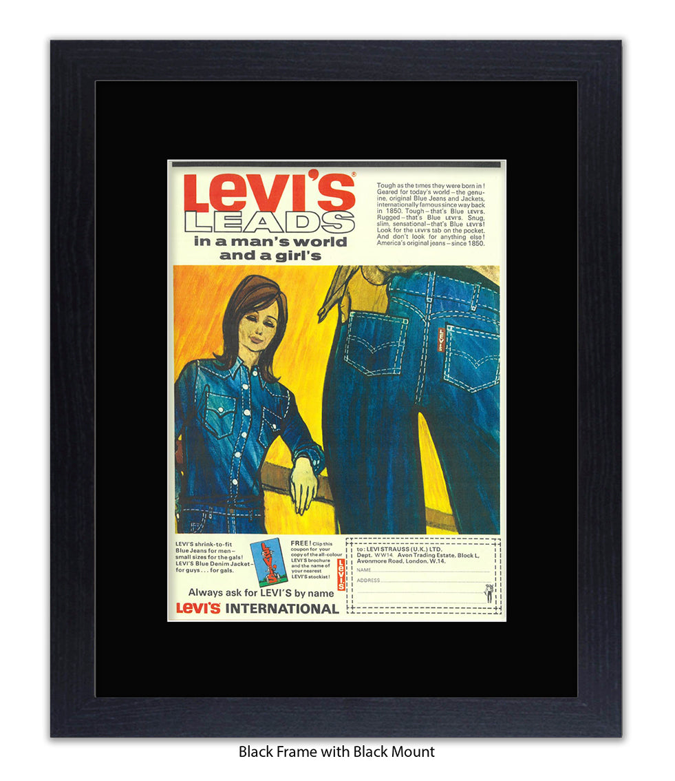 Levis Leads In A Man's World Art Print