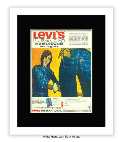 Levis Leads In A Man's World Art Print