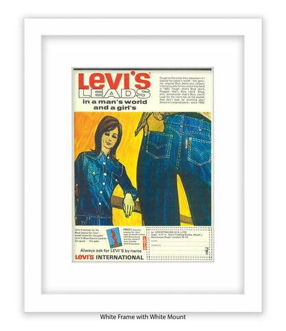 Levis Leads In A Man's World Art Print