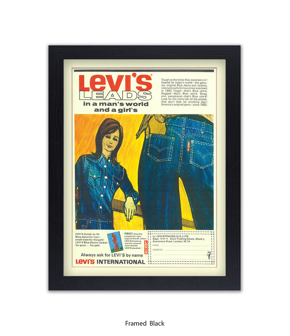 Levis Leads In A Man's World Art Print