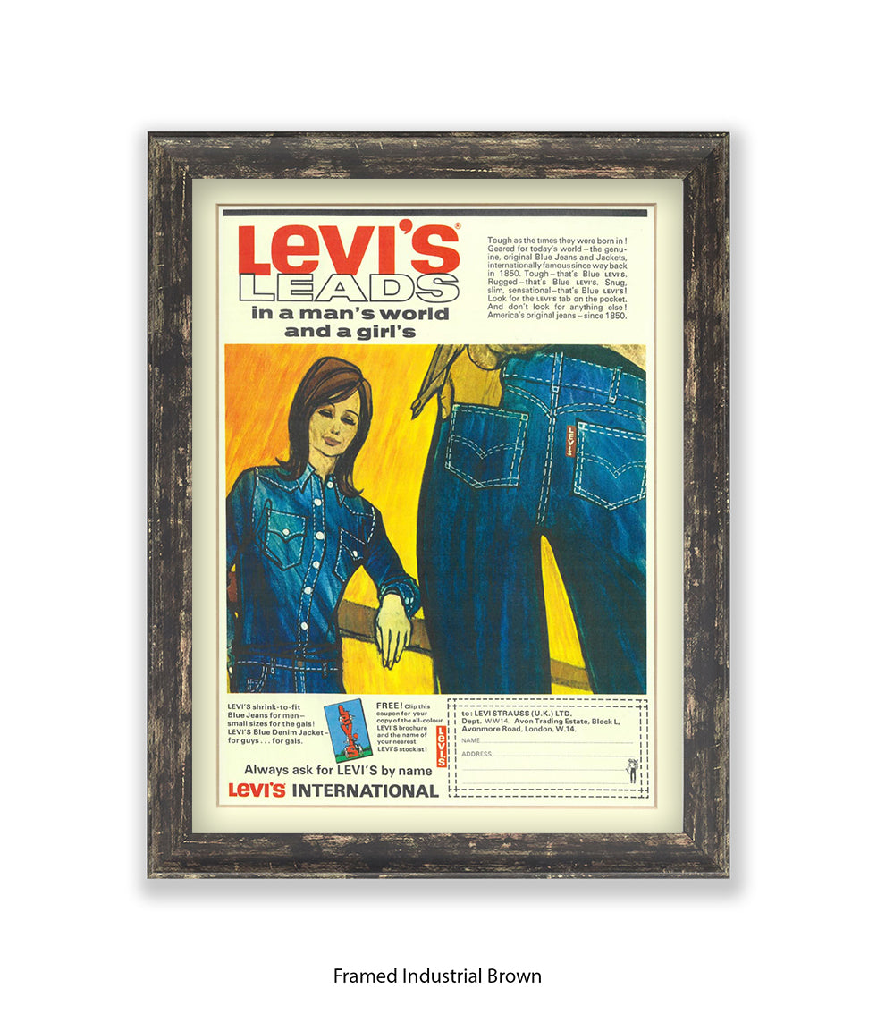 Levis Leads In A Man's World Art Print