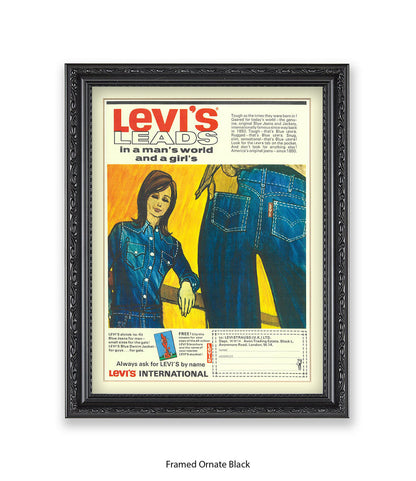 Levis Leads In A Man's World Art Print