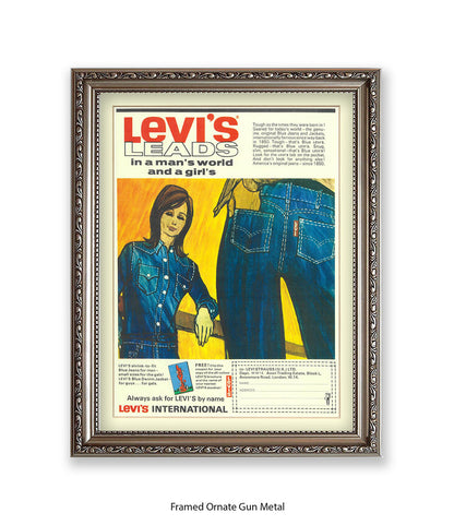 Levis Leads In A Man's World Art Print