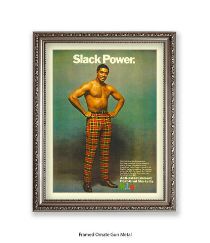 Slack Power Tartan Trousers Art Print