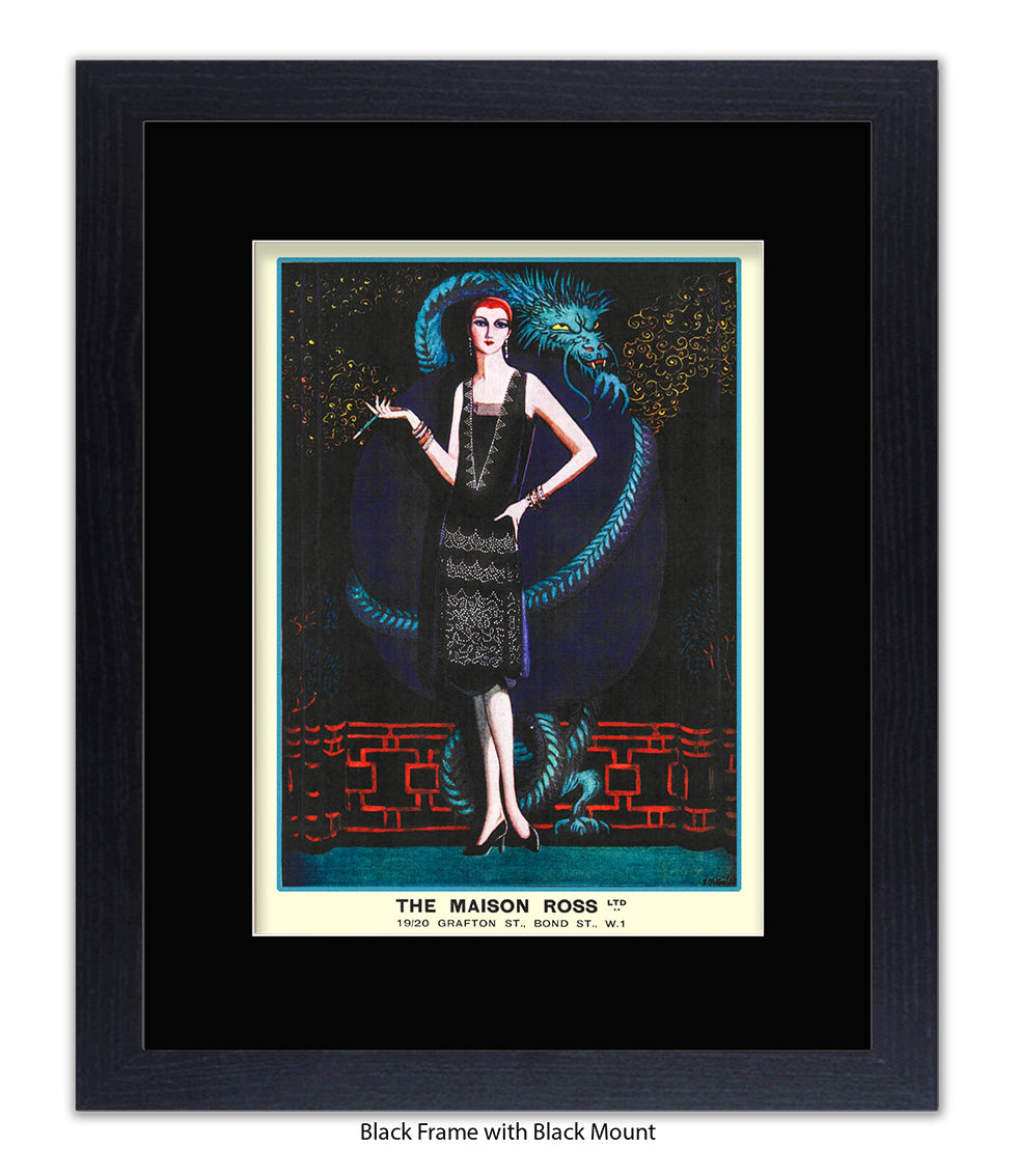 Maison Ross Ltd Lady & Dragon Bond Street Art Print