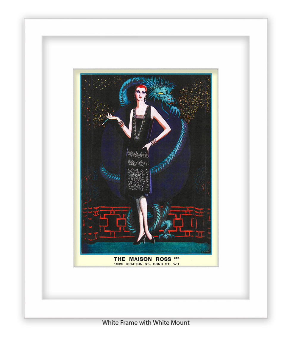 Maison Ross Ltd Lady & Dragon Bond Street Art Print