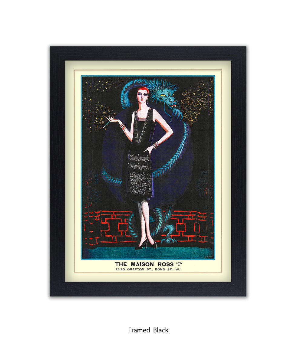 Maison Ross Ltd Lady & Dragon Bond Street Art Print