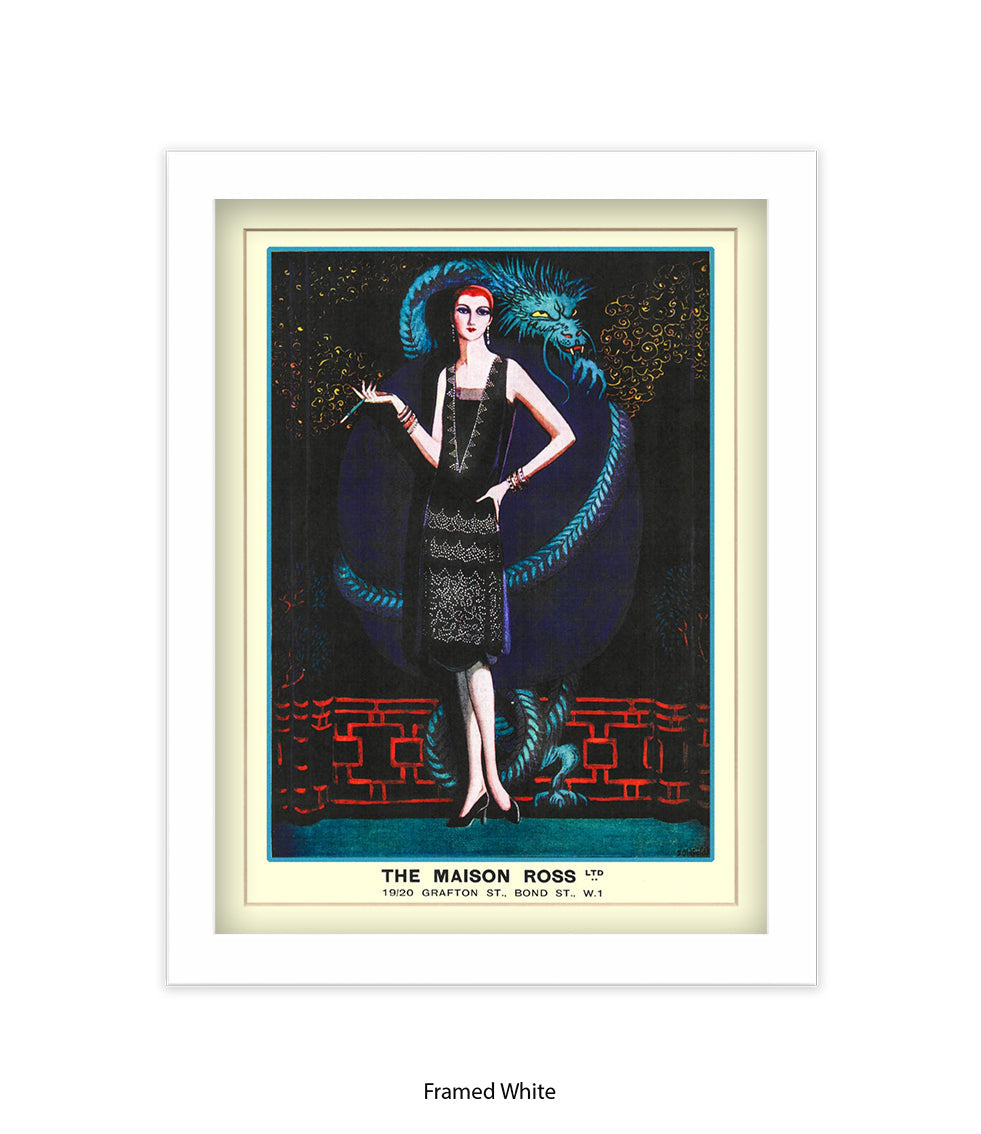 Maison Ross Ltd Lady & Dragon Bond Street Art Print