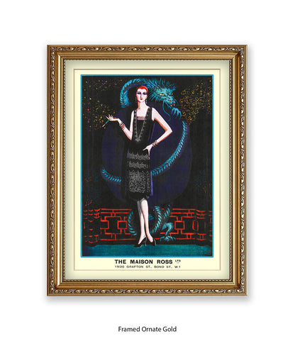 Maison Ross Ltd Lady & Dragon Bond Street Art Print