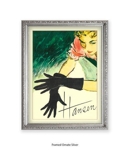 Hansen Black Gloves Art Print