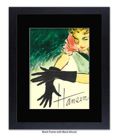 Hansen Black Gloves Art Print