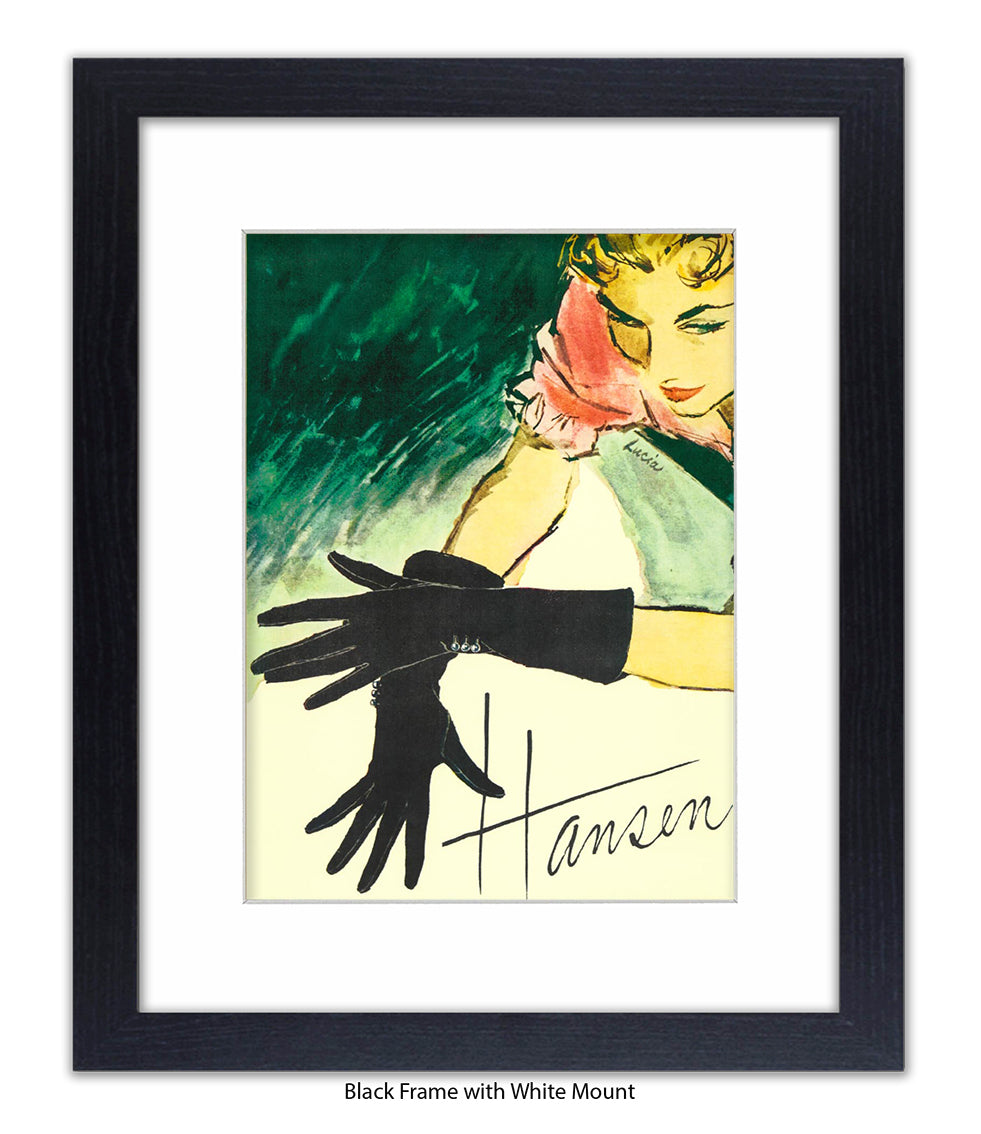 Hansen Black Gloves Art Print