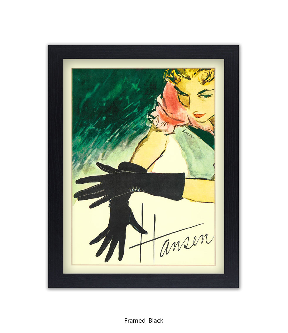 Hansen Black Gloves Art Print