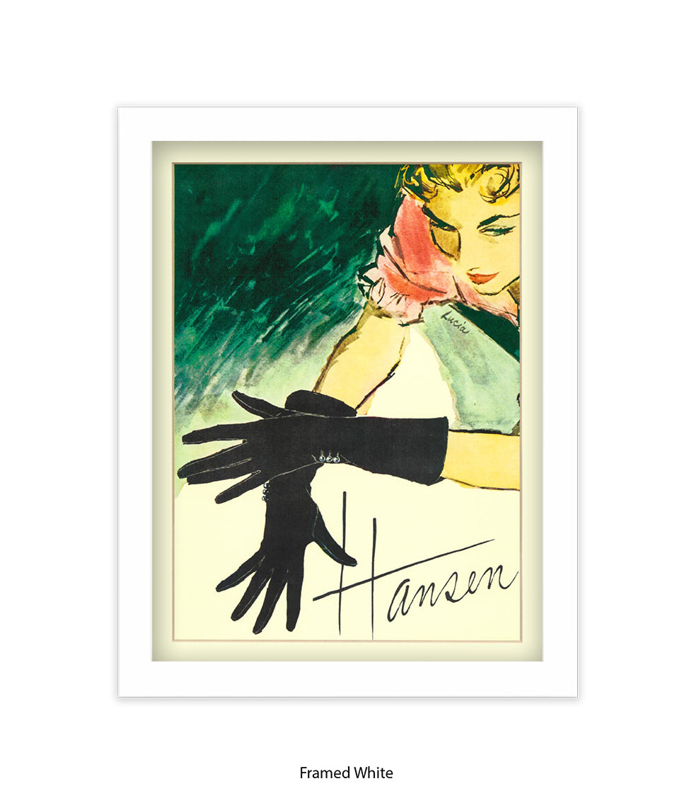 Hansen Black Gloves Art Print