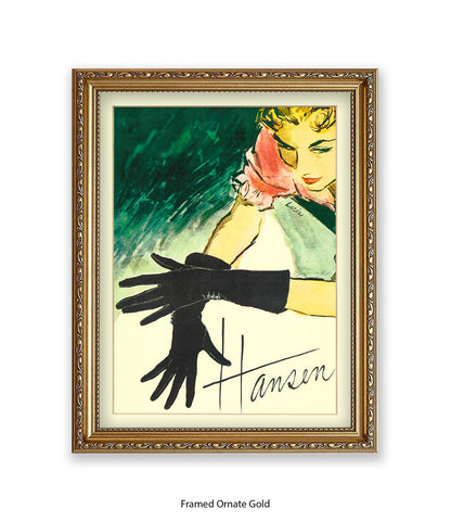 Hansen Black Gloves Art Print