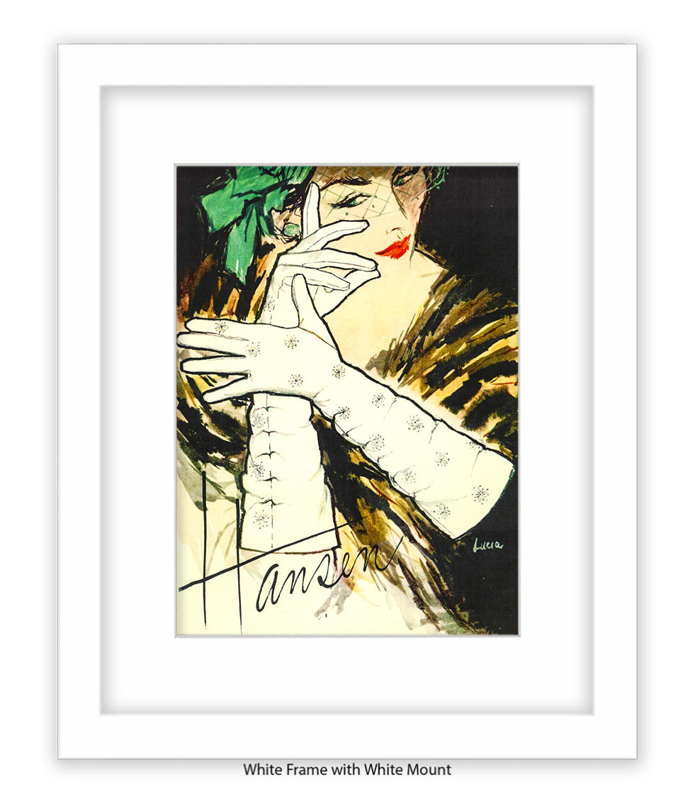 Hansen White Gloves Art Print