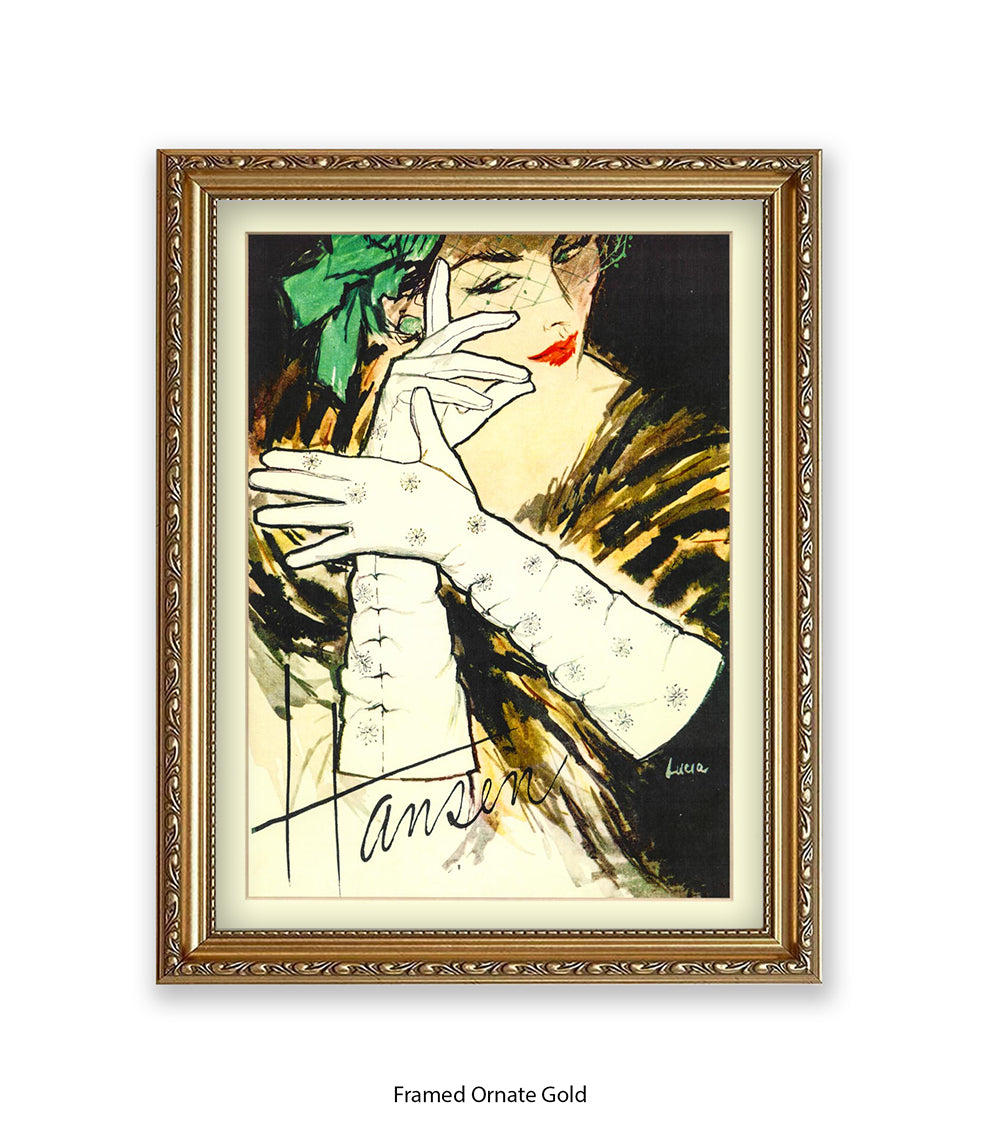 Hansen White Gloves Art Print