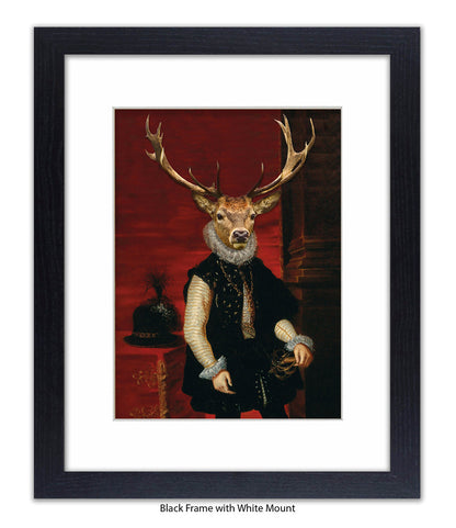 King Stag Vintage Art Print