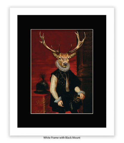 King Stag Vintage Art Print