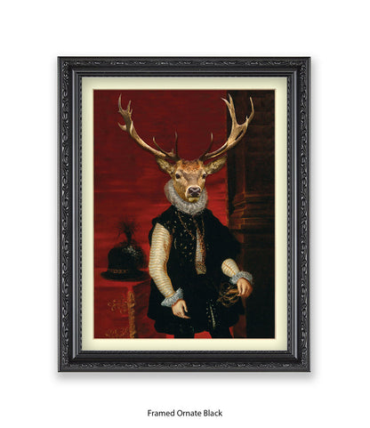 King Stag Vintage Art Print