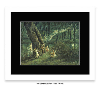 Woodland Fairies  In The Forest Art Print