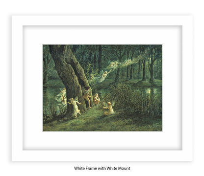 Woodland Fairies  In The Forest Art Print