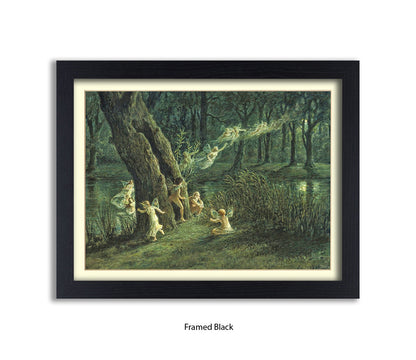 Woodland Fairies  In The Forest Art Print