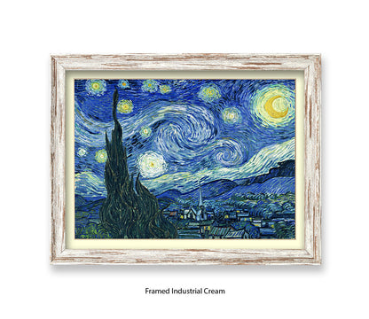 Starry Night Steeple Van Gogh Art Print