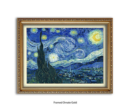 Starry Night Steeple Van Gogh Art Print