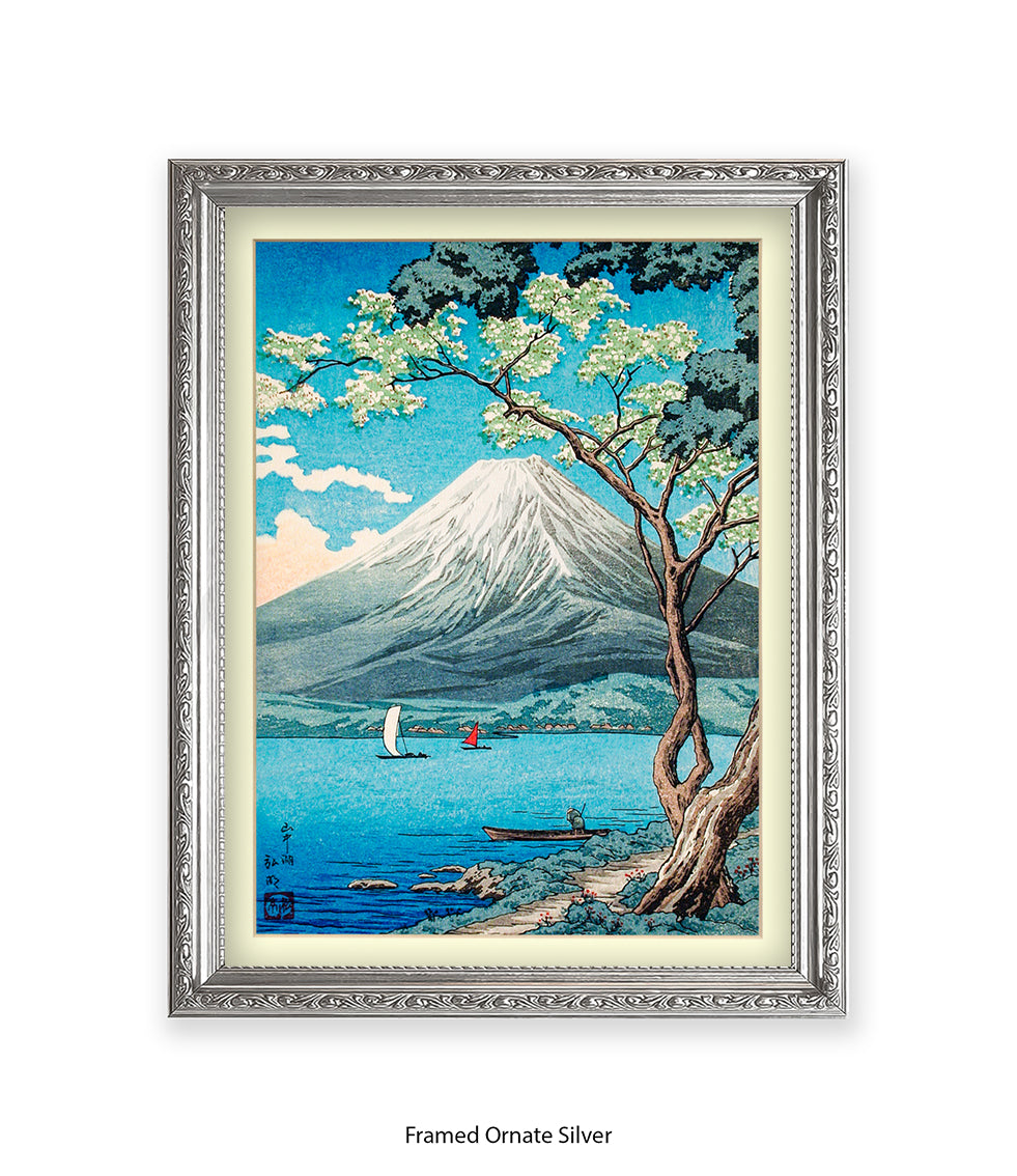 Mount Fuji - Lake  Yamanakaj Japanese Art Print