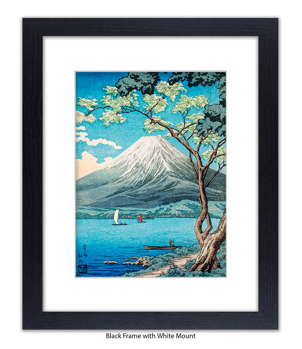 Mount Fuji - Lake  Yamanakaj Japanese Art Print