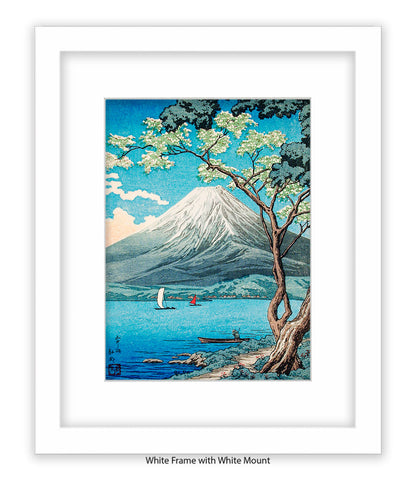 Mount Fuji - Lake  Yamanakaj Japanese Art Print