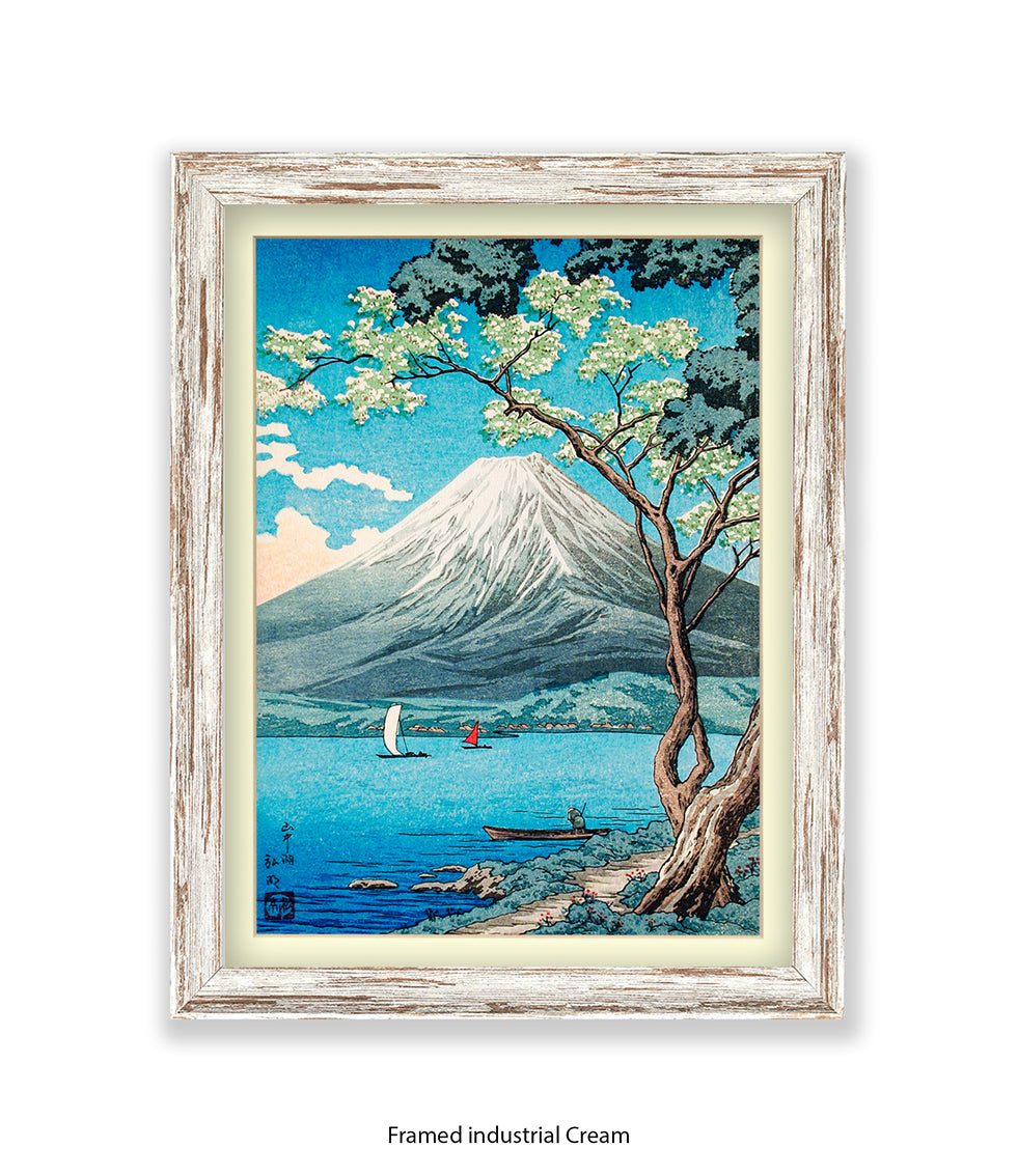 Mount Fuji - Lake  Yamanakaj Japanese Art Print