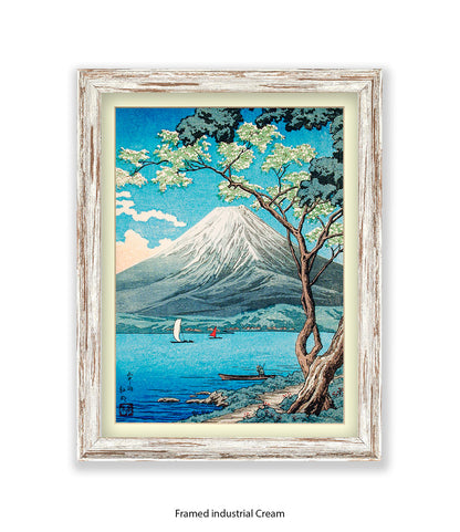 Mount Fuji - Lake  Yamanakaj Japanese Art Print