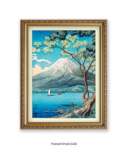 Mount Fuji - Lake  Yamanakaj Japanese Art Print