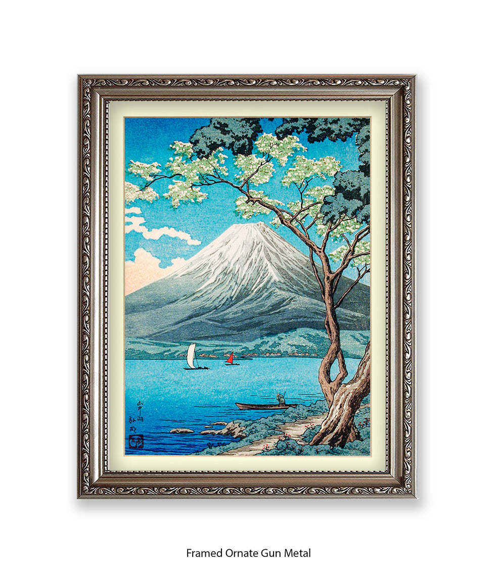 Mount Fuji - Lake  Yamanakaj Japanese Art Print