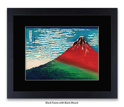 Mount Fuji Red Mountain Japanese Art Print