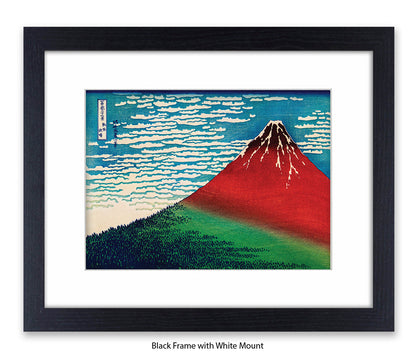 Mount Fuji Red Mountain Japanese Art Print