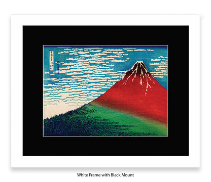 Mount Fuji Red Mountain Japanese Art Print