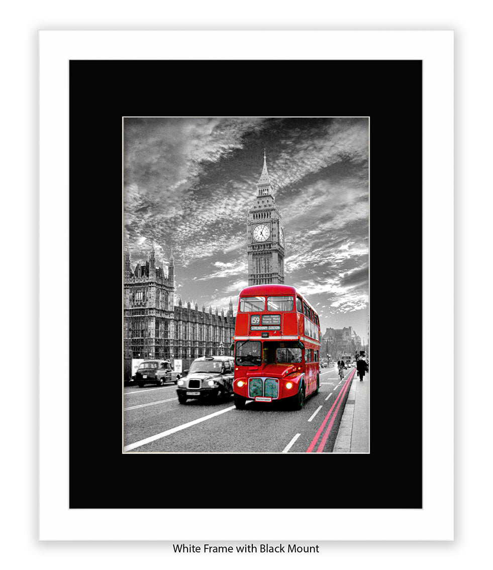 Big Ben Red Bus 159 Streatham Common Art Print