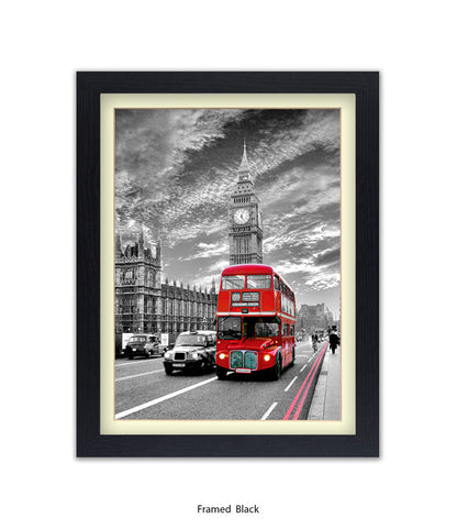 Big Ben Red Bus 159 Streatham Common Art Print