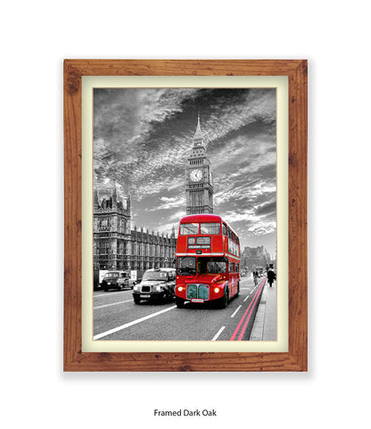 Big Ben Red Bus 159 Streatham Common Art Print